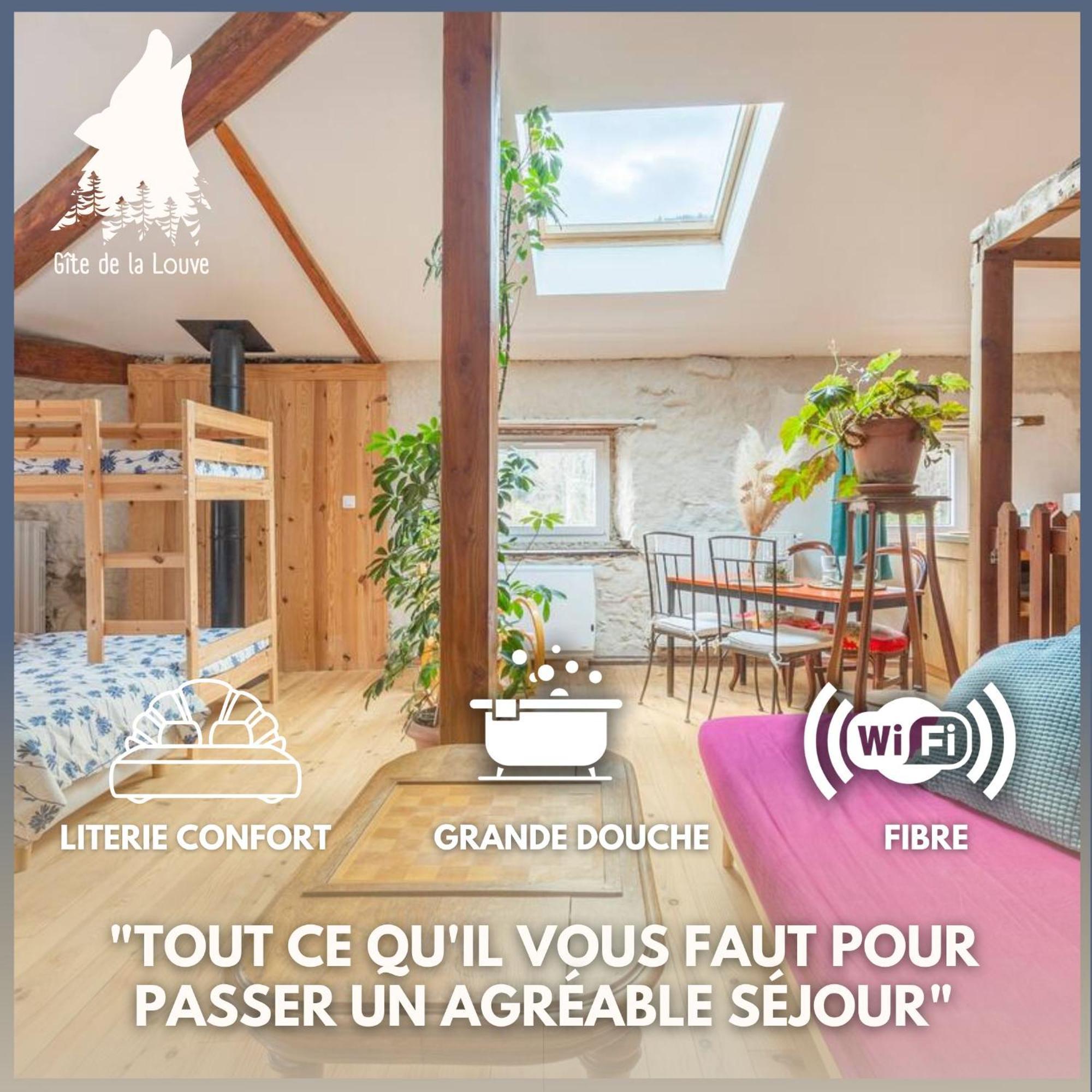 Chambre Triple Deluxe - Gite De La Louve Fougax-et-Barrineuf Exterior foto